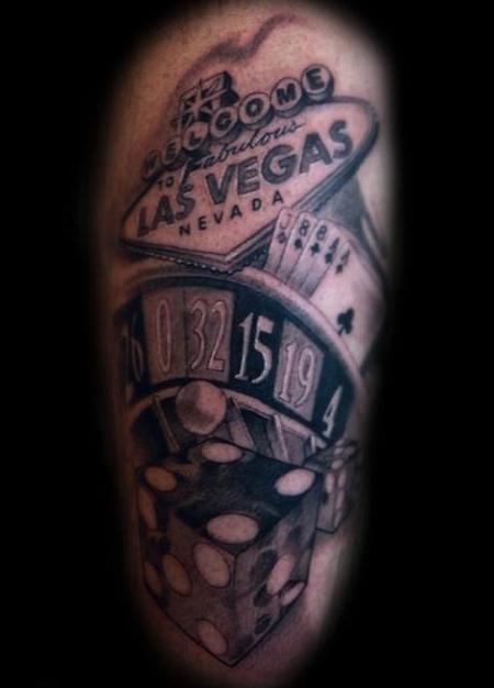 Tattoos - las vegas theme tattoo - 96213